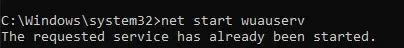 restarting wuauserv
